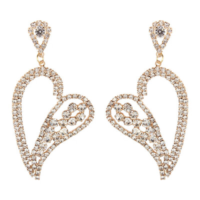 

Solememo Hot Sale Fashion Rhinestone Heart Drop Dangle Earrings for Women Party Wedding Earring Jewelry Christmas Gifts E4901