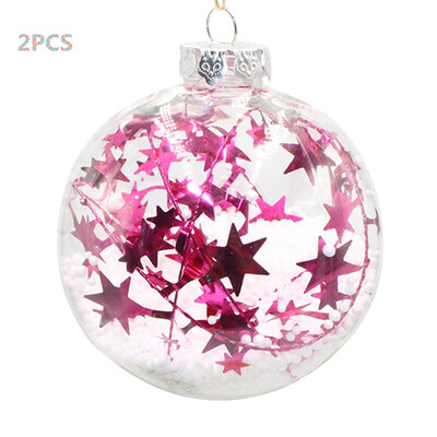

Toponeto 2PCS Christmas Tree Pendant Hanging Home Ornament Christmas Decoration Ball