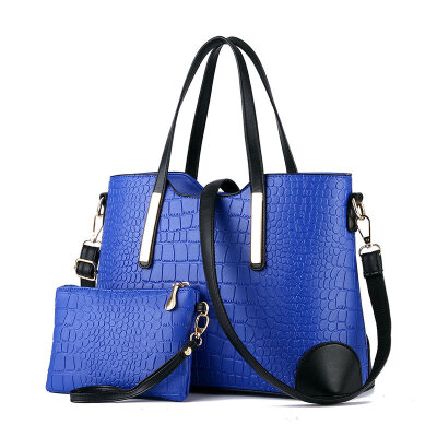 

2017 New Fashion Woman Handbag Lady Famous Designer Brand Leather Shoulder Messenger Bag Crocodile Big Women Composite Bag