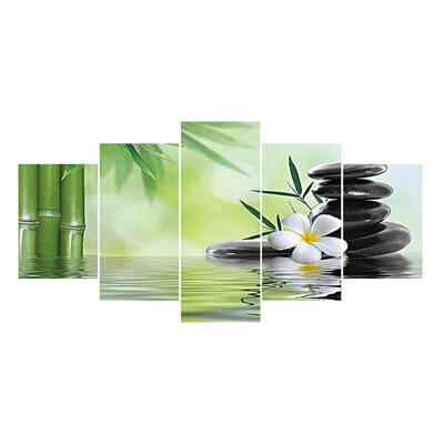 

5pcs 5D DIY Full Drill Diamond Painting Bamboo Stone Cross Stitch Embroider