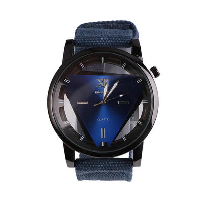 

Fashion Hollow Triangle Dial Watch Men Women Sports Canvas Quartz Watches