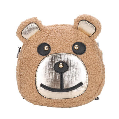 

Lovely Fur Bear Shape Women Backpacks Schoolbags Girls Travel Shoulder Bags