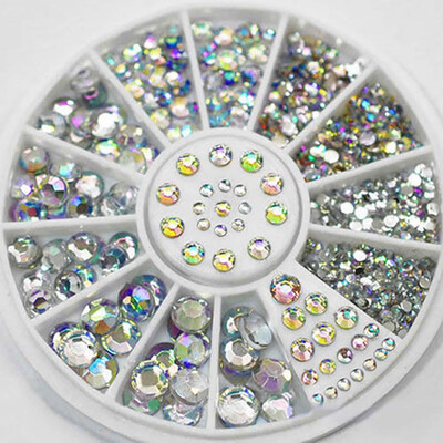 

Toponeto Diamonds Dazzling Tips Nail Sticker Sequins Colorful Nail Art Decoration