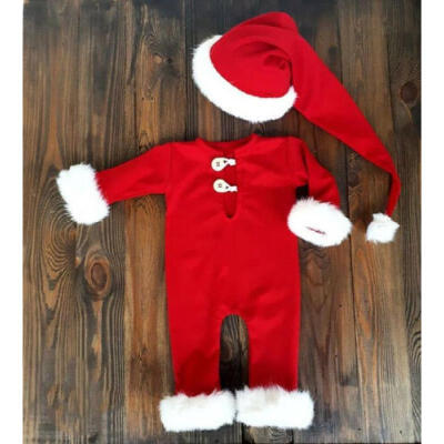 

Newborn Infant Baby Boy Girl Christmas Romper Bodysuit Pajama Clothes Outfit