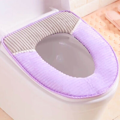 

Bathroom Toilet Seat Cushion Washable Soft Warmer Mat Cover Winter Autum Toilet Pad Cushion