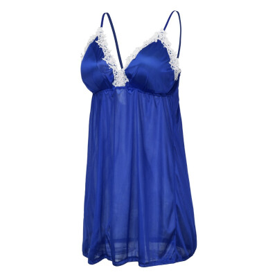 

Toponeto New Women V-Neck Lace Lingerie Silk Satin Sleepwear Nightdress Underwear Thong