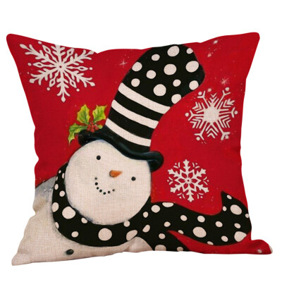 

Tailored Merry Christmas Pillow Cases Cotton Linen Sofa Cushion Cover Home Decor