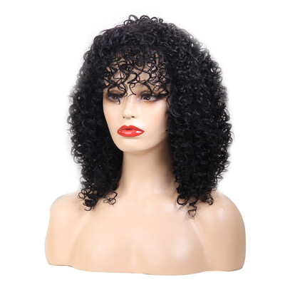 

Gobestart Adjustable Gradient Color Haircut Wigs Short Human Hair Synthetic PS Wig Cap