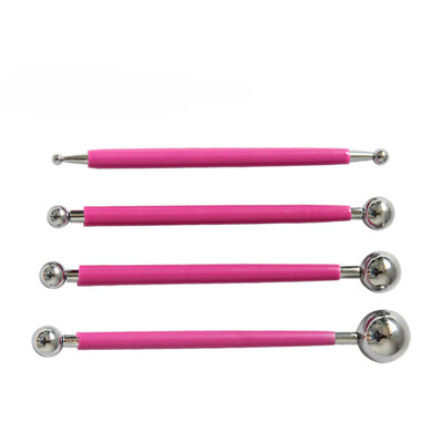 

Toponeto 4 Piece Ball Stylus Dotting Modeling Tools Clay Ceramics Pottery Carving Tool Embossing Sculpting Set