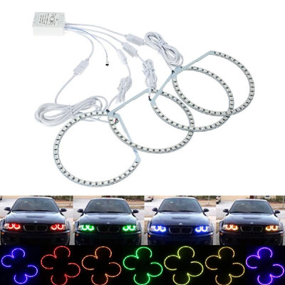 

4131MM 33 SMD5050 LED Angel Eyes Kit Xenon Headlight RGB Multi-color Light for BMW E36 E38 E39 E46 3 5 7 Series