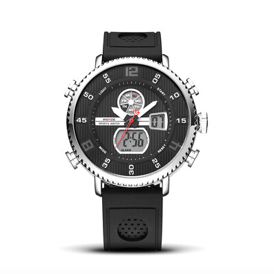 

WEIDE WH6106 Dual Display Quartz Digital Men Watch Sports 3ATM Waterproof Big Dial Large Face Stopwatch Timer Week Alarm Dual Time