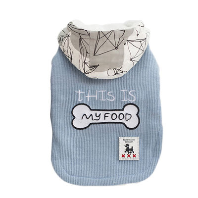 

casual style dog hoodies pet dog clothes two legs dog coats with bone pattern on back jackets for small dogs clothing