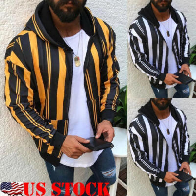 

Mens Winter Hoodies Slim Fit Hooded Sweatshirt Outwear Sweater Warm Coat Jacket