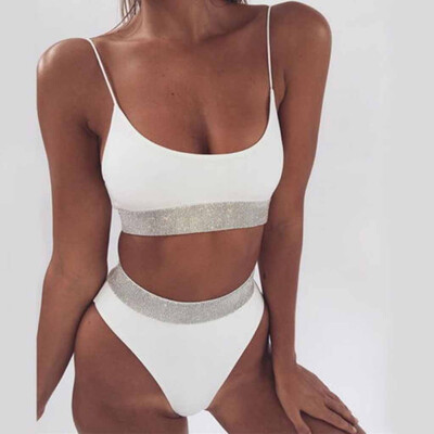 

Roseonmyhand Women Solid Bikini Set Swimming Two Piece Swimsuits Swimwear Beach Suit