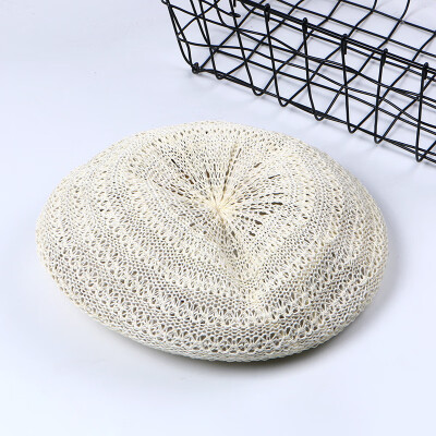 

Korean version of the spring&autumn new bud Hat outdoor Joker fashion pumpkin Hat solid color hollow knit berets