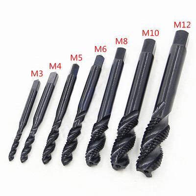 

7PCS HSS Machine Screw Thread Metric Plug Tap Drill Set M3 M4 M5 M6 M8 M10 M12