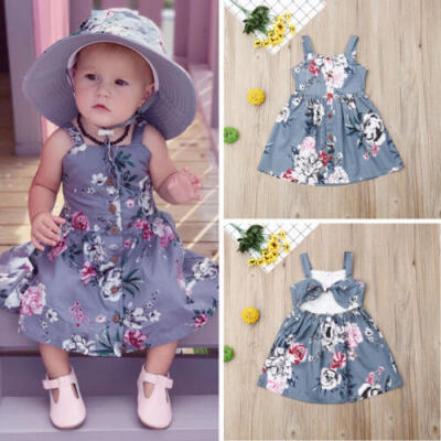 

Sweet Summer Toddler Kids Baby Girls Party Flower Dress Sundress Skirt Clothes