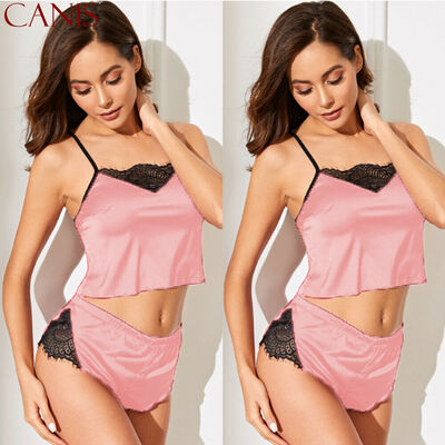 

Ladies Sexy Lingerie Lace Pajamas Camisole Set Pajamas Silk Pajamas Set Babydoll