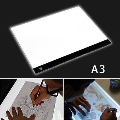 

A3 Large LED Touch Dimmer Drawing Board Art Craft Tracing Tattoo LightPad Drawing Tablet