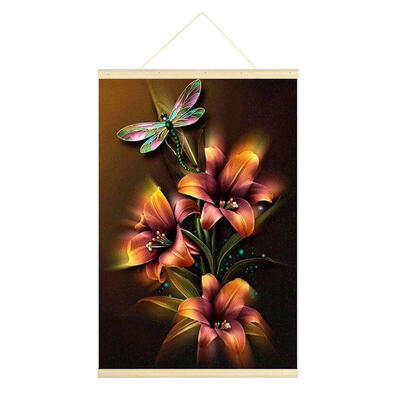 

5D DIY Full Drill Hanging Diamond Painting Dragonfly Cross Stitch Craft Kit