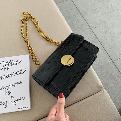 

Summer on the new small bag net red chic chain small square bag new 2019 texture stone shoulder Messenger bag