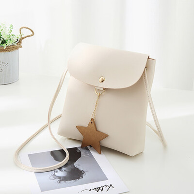

Tailored Women Fashion Cover Star Crossbody Bag Shoulder Bag Phone Coin Bag Beige