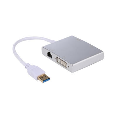 

USB30 to HDMI VGA DVI RJ45 Hub LAN Ethernet Network Adapter Converter Wire