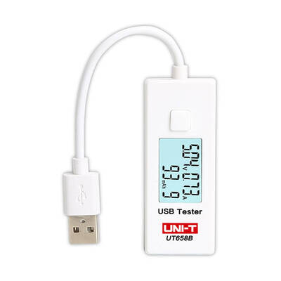

UNI-T UT658B LCD Display USB Tester 3V-9V Charging Voltage Current 0-9999mAh Capacity Testing Tools