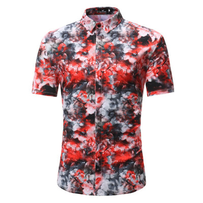 

Summer New Men\s Casual Short-Sleeved Print Shirts