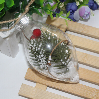

1Pcs Clear Plastic Craft Ball Transparent Bauble DIY For Christmas Tree Decor