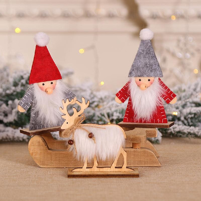 

Swedish Gnomes Christmas Decoration Toys 2 Gnomes 1 Reindeer Gray
