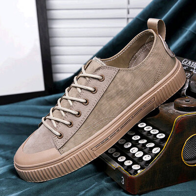

Summer retro student flat shoes mens canvas tide shoes breathable cloth shoes fashion trend wild Harajuku style mens shoes