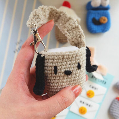 

cartoon handmade wool set knit for airpods headset cover