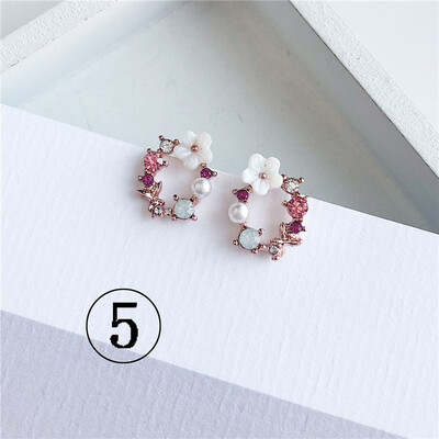 

2019 latest design brand color flower earrings generous minimalist temperament fashion summer gift Korean earrings for women
