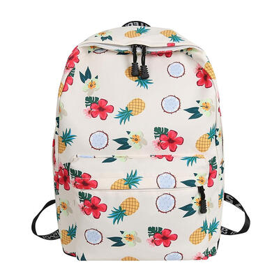 

Cartoon Print Women Canvas Backpacks Students Travel School Shoulder Bags