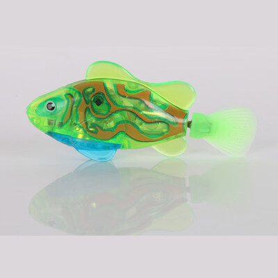 

Aquarium Decoration Fishing Plastic Toy Funny Swimming Robot Fish Electronic Lighting Battery Powered