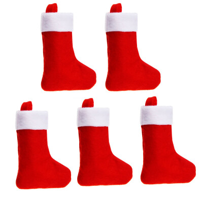 

Tailored 5 PC Christmas Sock Shape Fork Package Storage Covers Bag