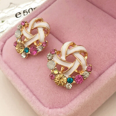 

New Fashion Sweety Beautiful Women Trendy Wool Earrings Bohemia Cross Stud Jewelry for Women