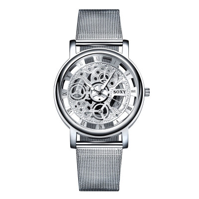 

Hot fashion hollow gear watch alloy quartz watch unisex spot