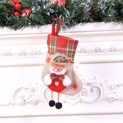 

Tailored Christmas Stocking Mini Sock Santa Claus Candy Gift Bag Xmas Tree Hanging Decor