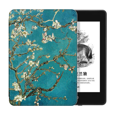 

Bai Tu only adapts to the new 2018 Kindle Paperwhite 4 painted sleep set Amazon electronic paper book reader KPW4 protective shell apricot flower