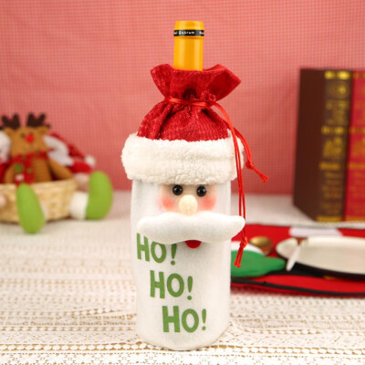 

Christmas Wine Bag Decorations For Home Santa Claus Wine Bottle Cover Snowman Gift Xmas New Year Decor