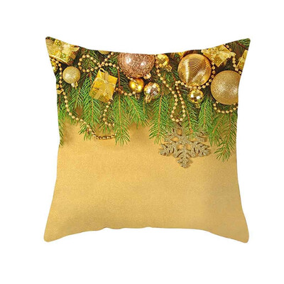 

Siaonvr Christmas Pillow Case Glitter Polyester Sofa Throw Cushion Cover Home Decor