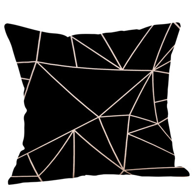 

〖Follure〗Black&White Pattern Printed Cotton Linen Throw Pillow Cases Sofa Cover Decor