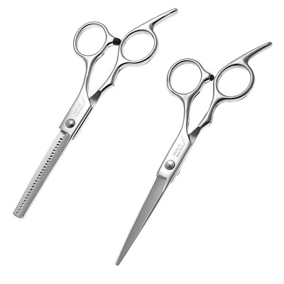 

Smith Chu Hair Cutting Set Hair Thining Scissor Hair Shear Kit for Hairdressing Salon 2pcs Adult & Children Haircut Tool