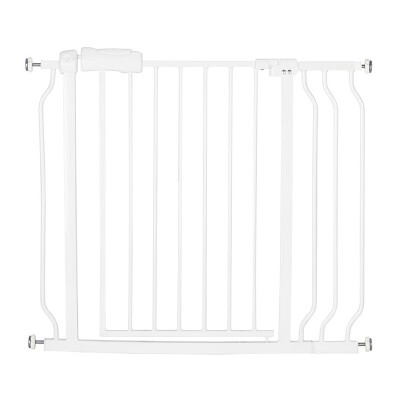 

Baby Gate Easy CloseFits Spaces Between 34"-3775"for Stairs Hallways&Doors Metal White