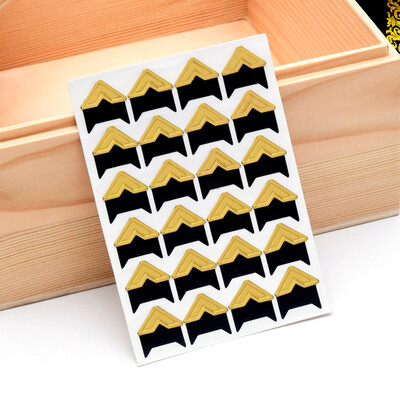 

5 sheet of 120pcs DIY album corner sticker Kraft paper stickers scrapbooking protect photo sticker albums frame decoration