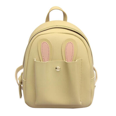 

PU Leather Rabbit Ear Backpack College Girl Shoulder Bag Women School Bags