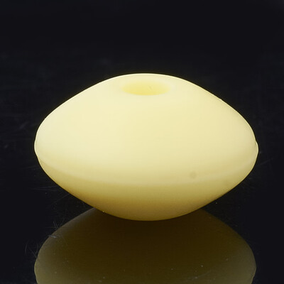 

Food Grade Environmental Silicone Beads Chewing Beads For Teethers DIY Nursing Necklaces Making Rondelle LightYellow 12x67mm