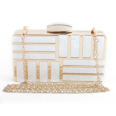 

Marble Print Luxury Handbags Women Bags Designer Acrylic Evening Party Cocktail Box Clutch Chain Shoulder Bag